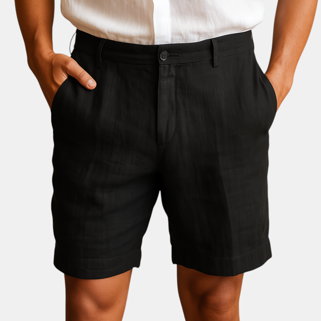 Casual short voor heren met elastische taille, ademende stof en relaxte pasvorm, ideaal voor zomerse dagen en stranduitjes.