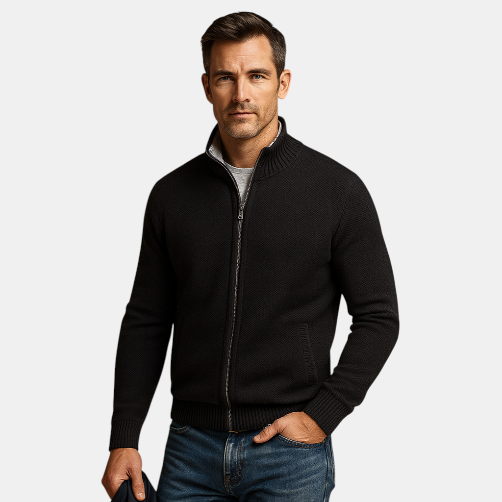 Heren vest met rits in een moderne en comfortabele stijl, ideaal voor casual en sportieve outfits tijdens de herfst en winter.