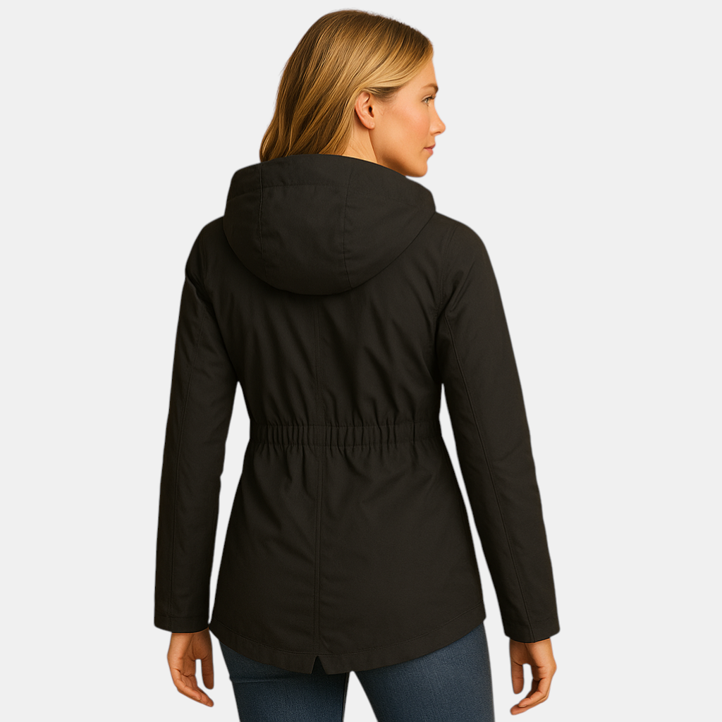 Lange winterjas voor dames met warme voering en stijlvolle pasvorm, geschikt voor casual en formele winterdagen.