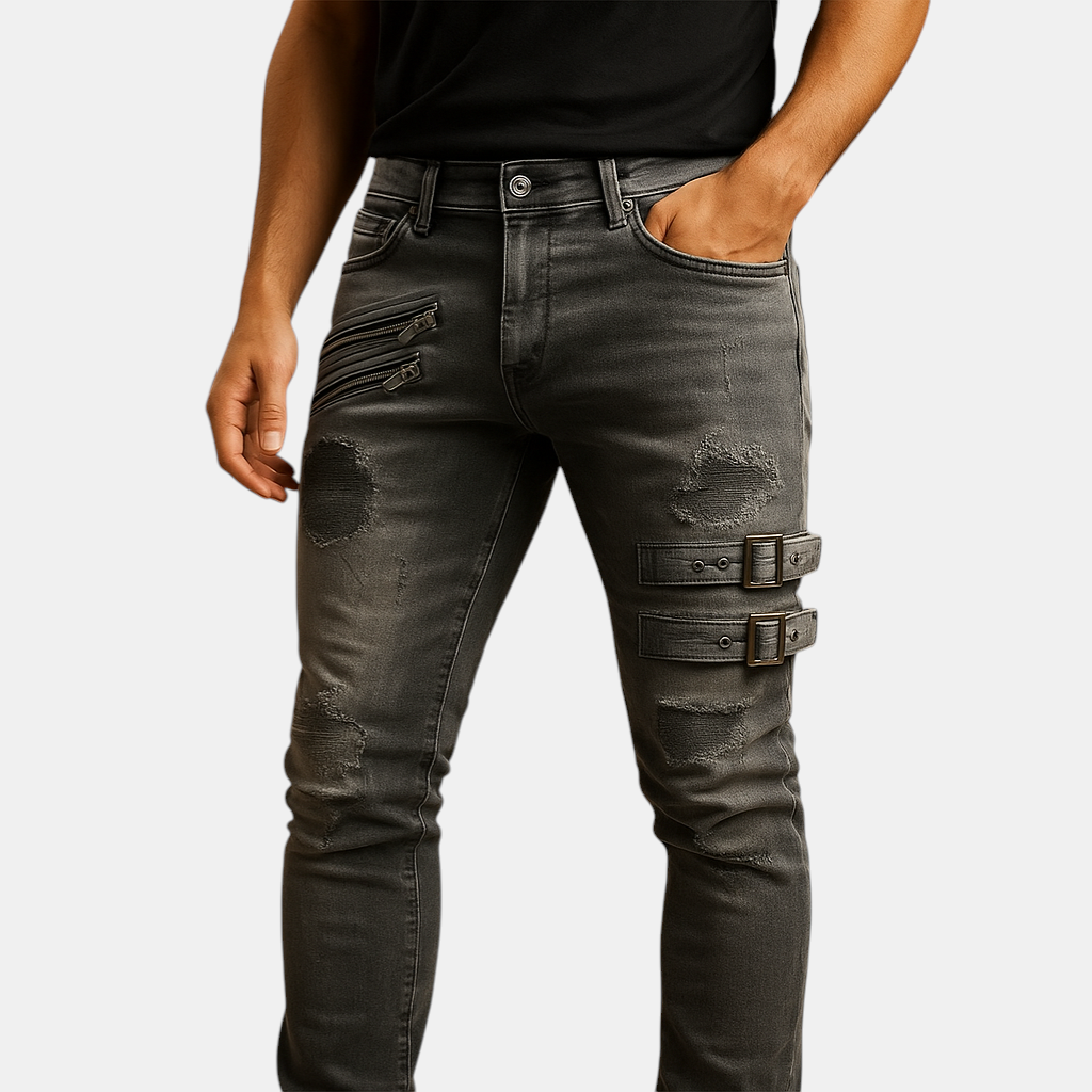 Heren slim fit jeans van stretchdenim met comfortabele pasvorm, geschikt voor casual en nette outfits.