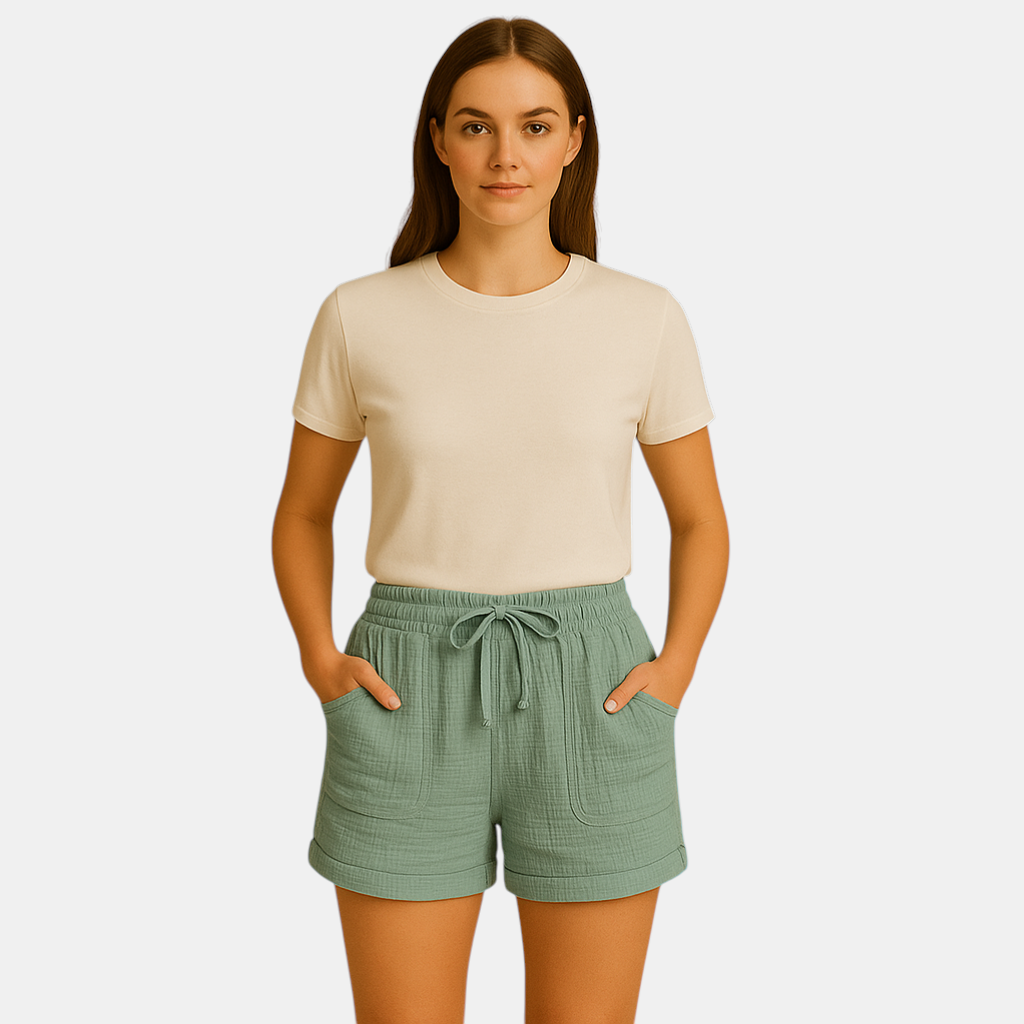 Zomerse shorts voor dames met comfortabele pasvorm en tijdloos ontwerp, ideaal voor casual en chique outfits tijdens warme dagen.