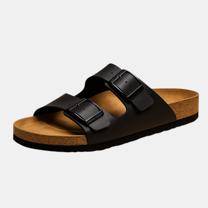 Vintage luxe sandalen voor dames in Arizona-stijl met dubbele band en stevige zool.