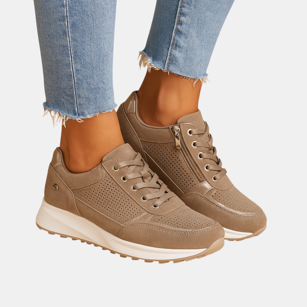 Lichtgewicht dames sneakers met ademend mesh en ritssluiting, ideaal voor wandelen, reizen en dagelijks gebruik in elk seizoen.