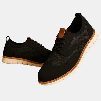 Stijlvolle herenschoenen met brogue detail en ademend ontwerp, geschikt voor dagelijks gebruik op kantoor of in vrije tijd.