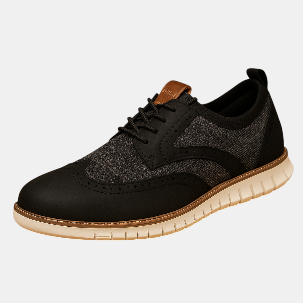 Stijlvolle herenschoenen met brogue detail en ademend ontwerp, geschikt voor dagelijks gebruik op kantoor of in vrije tijd.