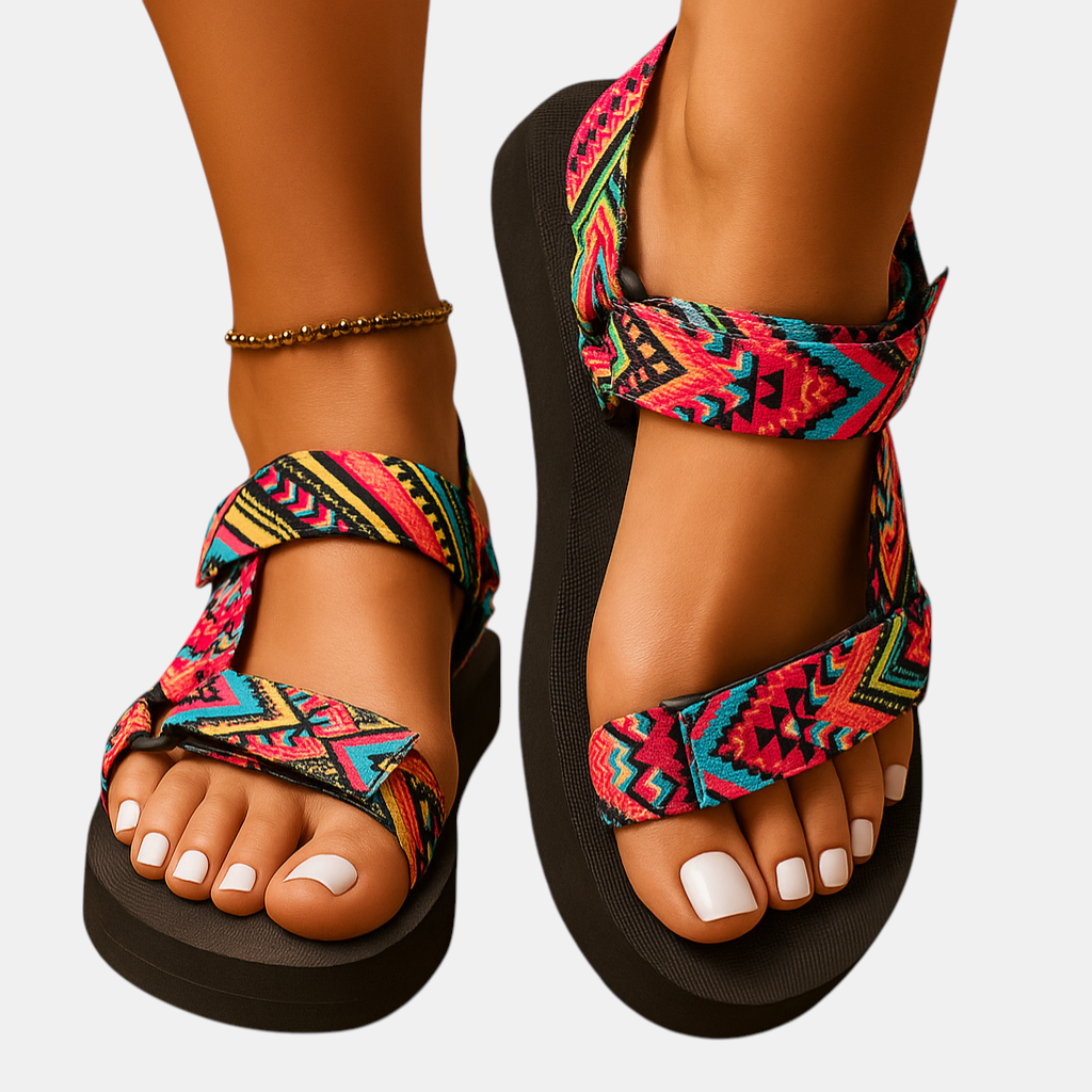 Luxurious Lianne boho sandalen met touwdesign en platte zool voor zomerse dames.