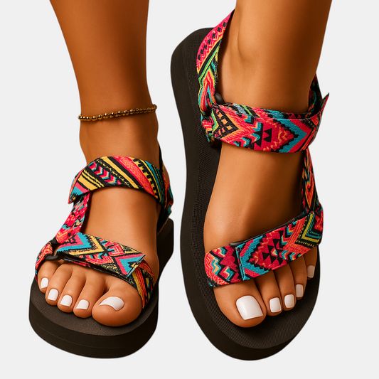 Luxurious Lianne boho sandalen met touwdesign en platte zool voor zomerse dames.