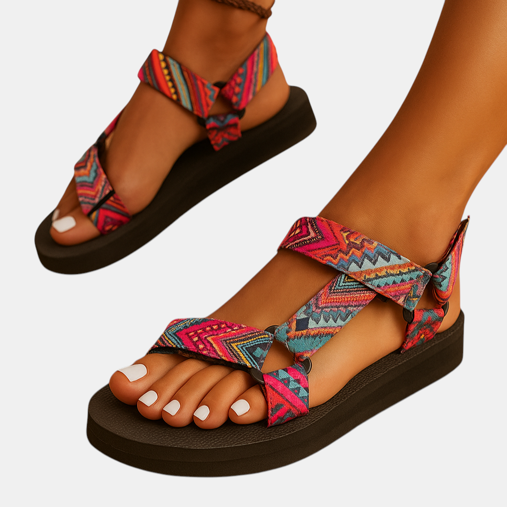 Elegante Lianne boho sandalen met touwdesign en platte zool voor zomerse dames outfits.