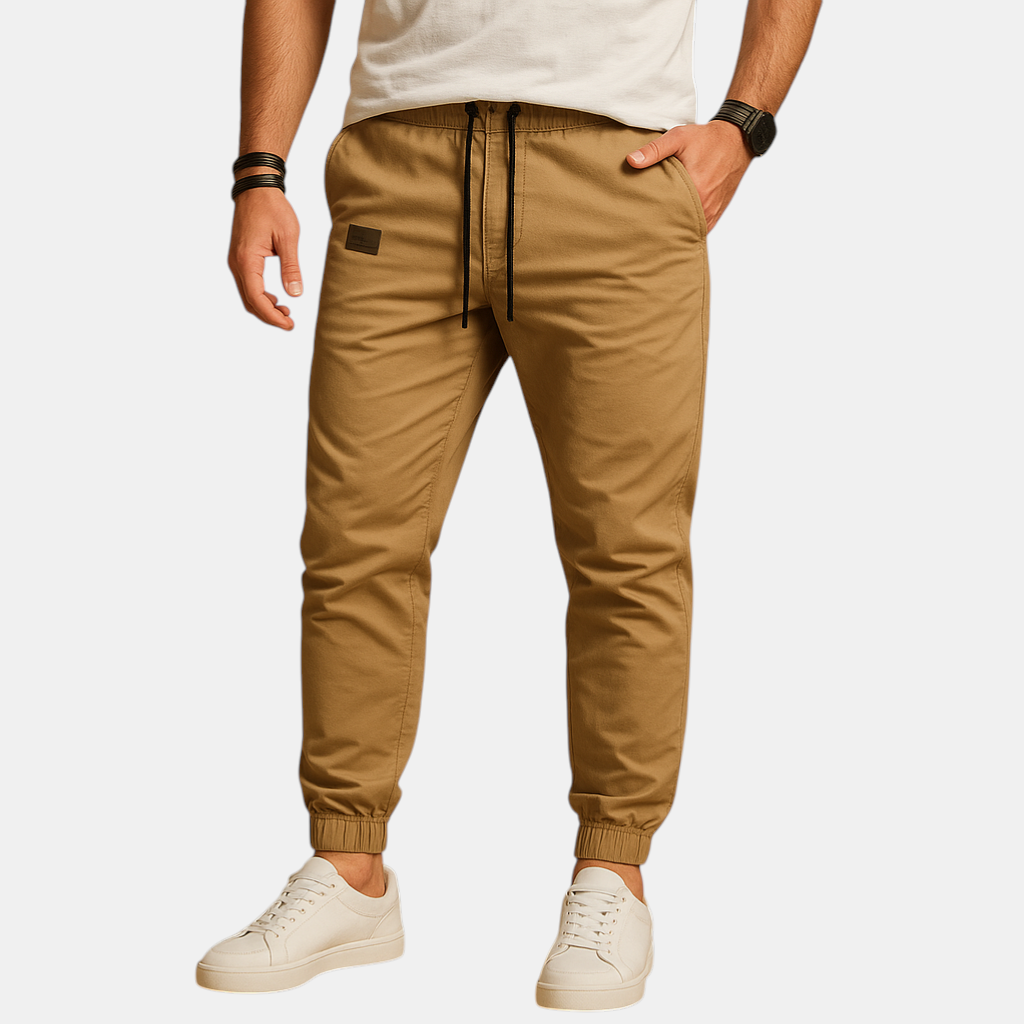 Cargo broek voor heren met meerdere zijzakken, beschikbaar in zwart, grijs, beige en groen – ideaal voor dagelijks gebruik en outdoor activiteiten