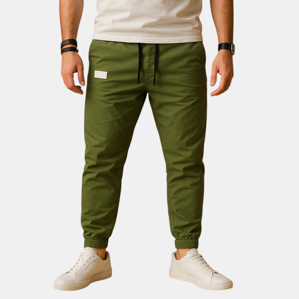 Cargo broek voor heren met meerdere zijzakken, beschikbaar in zwart, grijs, beige en groen – ideaal voor dagelijks gebruik en outdoor activiteiten
