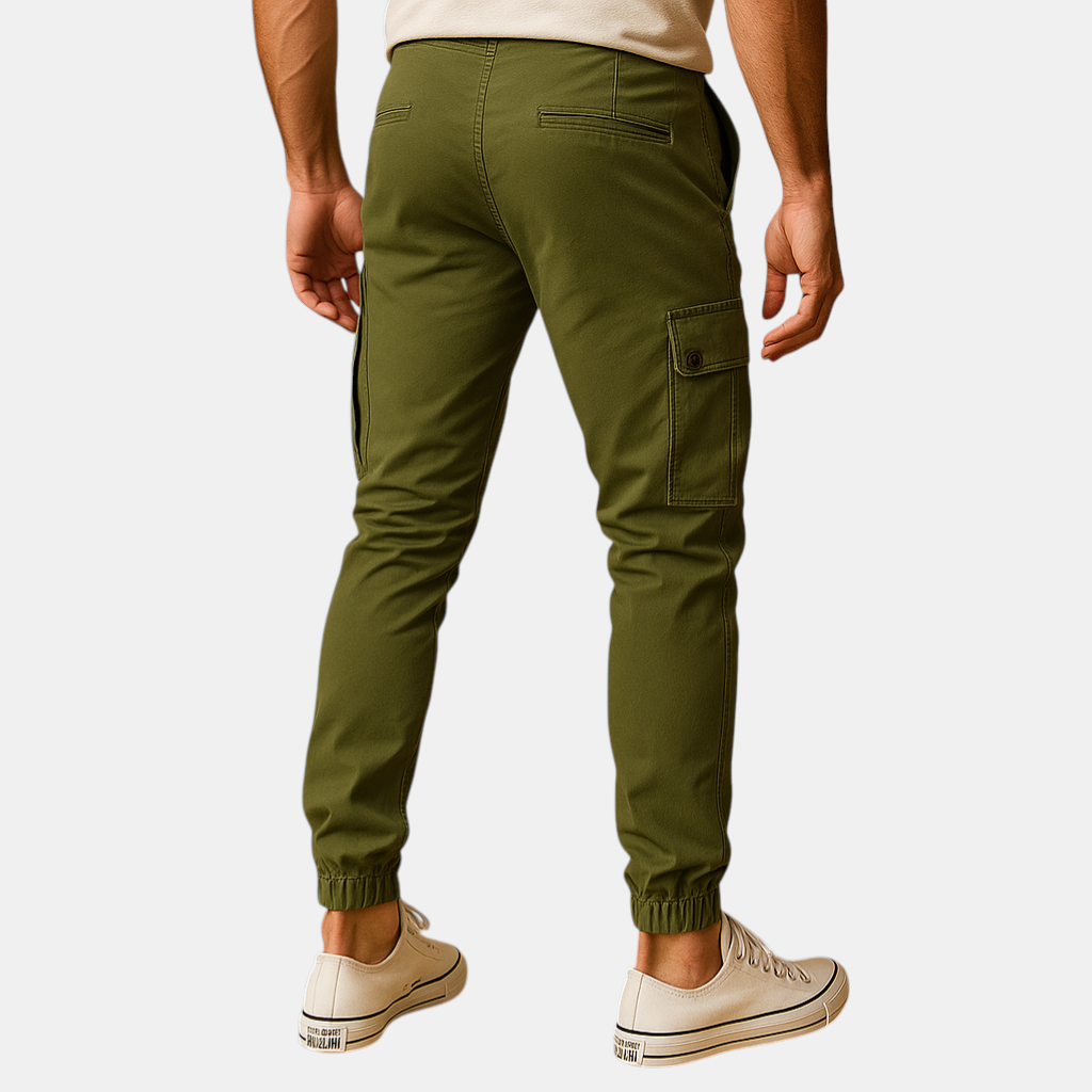 Cargo broek met meerdere zakken voor heren in groen, beige, zwart of grijs, geschikt voor avontuur en dagelijks gebruik