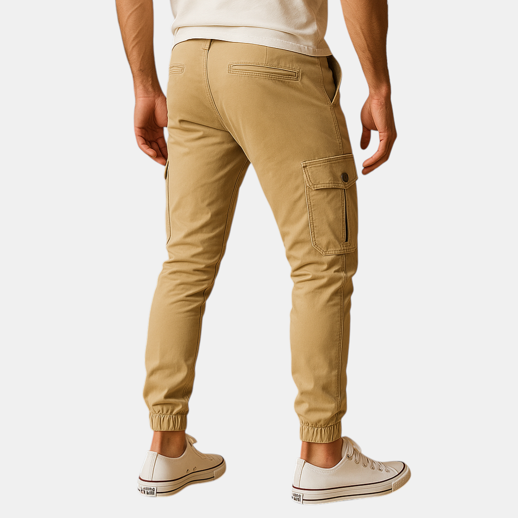 Cargo broek met meerdere zakken voor heren in groen, beige, zwart of grijs, geschikt voor avontuur en dagelijks gebruik