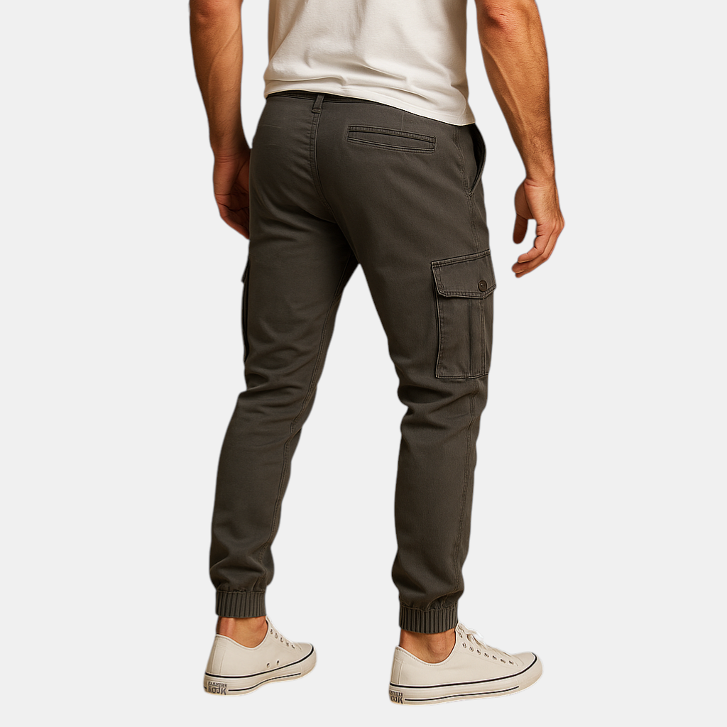 Cargo broek met meerdere zakken voor heren in groen, beige, zwart of grijs, geschikt voor avontuur en dagelijks gebruik