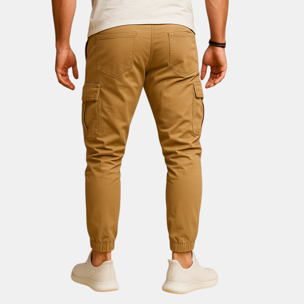 Cargo broek met meerdere zakken voor heren in groen, beige, zwart of grijs, geschikt voor avontuur en dagelijks gebruik