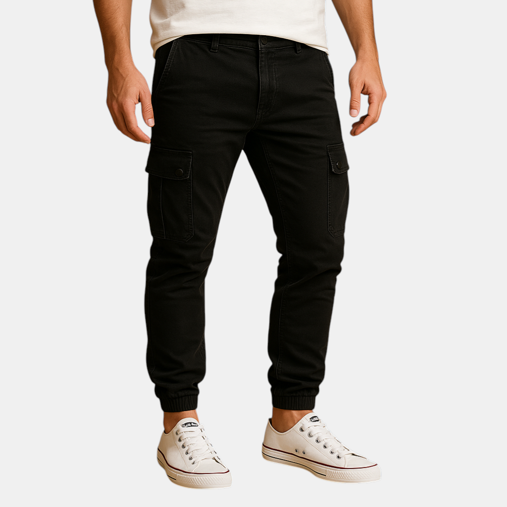 Cargo broek met meerdere zakken voor heren in groen, beige, zwart of grijs, geschikt voor avontuur en dagelijks gebruik