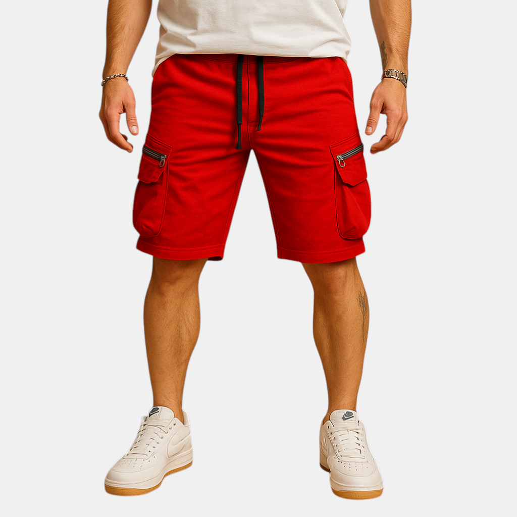 Elegante heren cargo shorts met verstelbaar trekkoord voor zomerse dagen.
