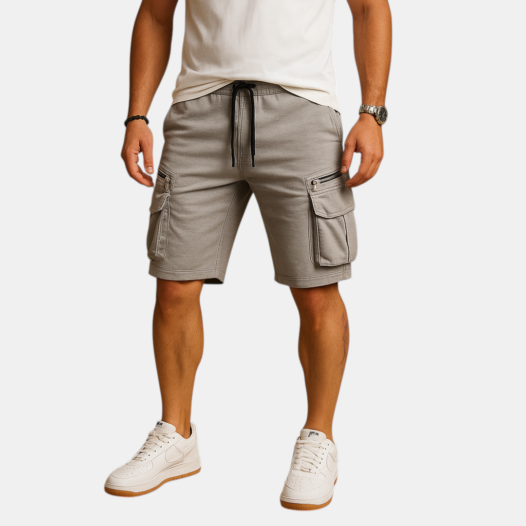 Luxueuze heren cargo shorts met verstelbaar trekkoord voor dagelijkse activiteiten.