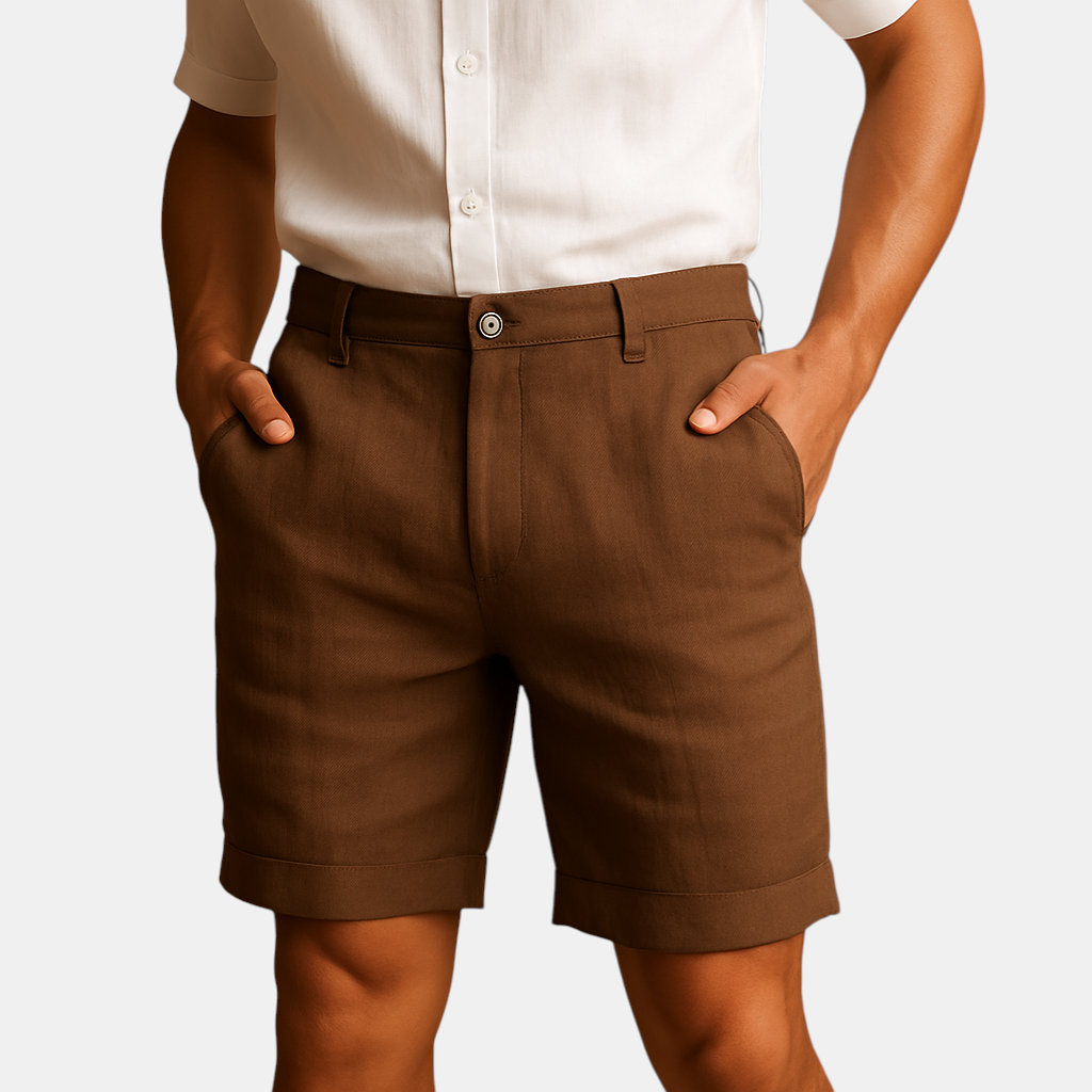 Casual short voor heren met elastische taille, ademende stof en relaxte pasvorm, ideaal voor zomerse dagen en stranduitjes.