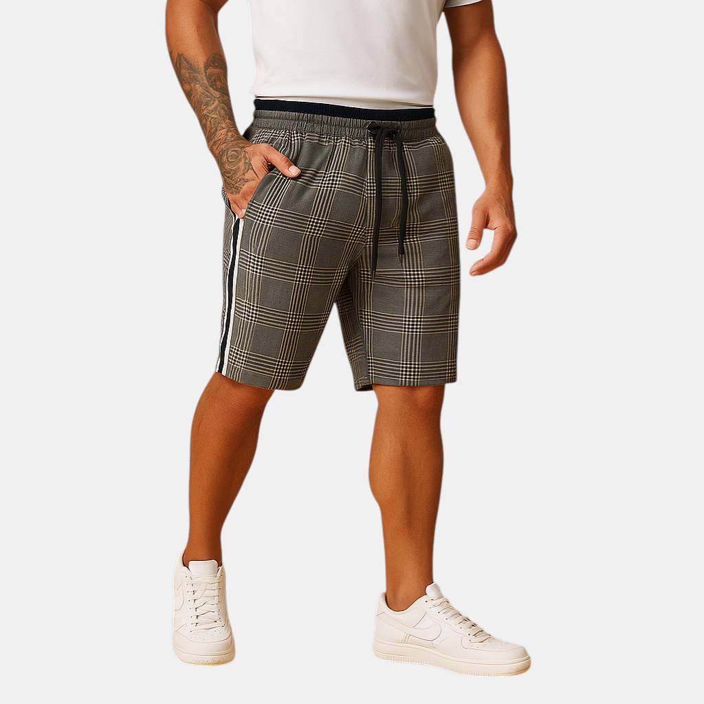 Casual short voor heren met elastische tailleband, moderne fit en comfortabele stof, ideaal voor vrije tijd en zomerse dagen.