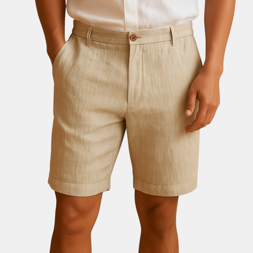 Casual short voor heren met elastische taille, ademende stof en relaxte pasvorm, ideaal voor zomerse dagen en stranduitjes.
