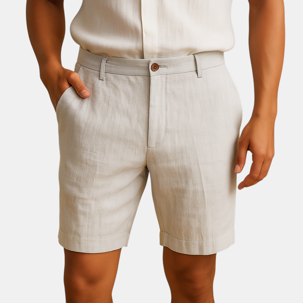 Casual short voor heren met elastische taille, ademende stof en relaxte pasvorm, ideaal voor zomerse dagen en stranduitjes.