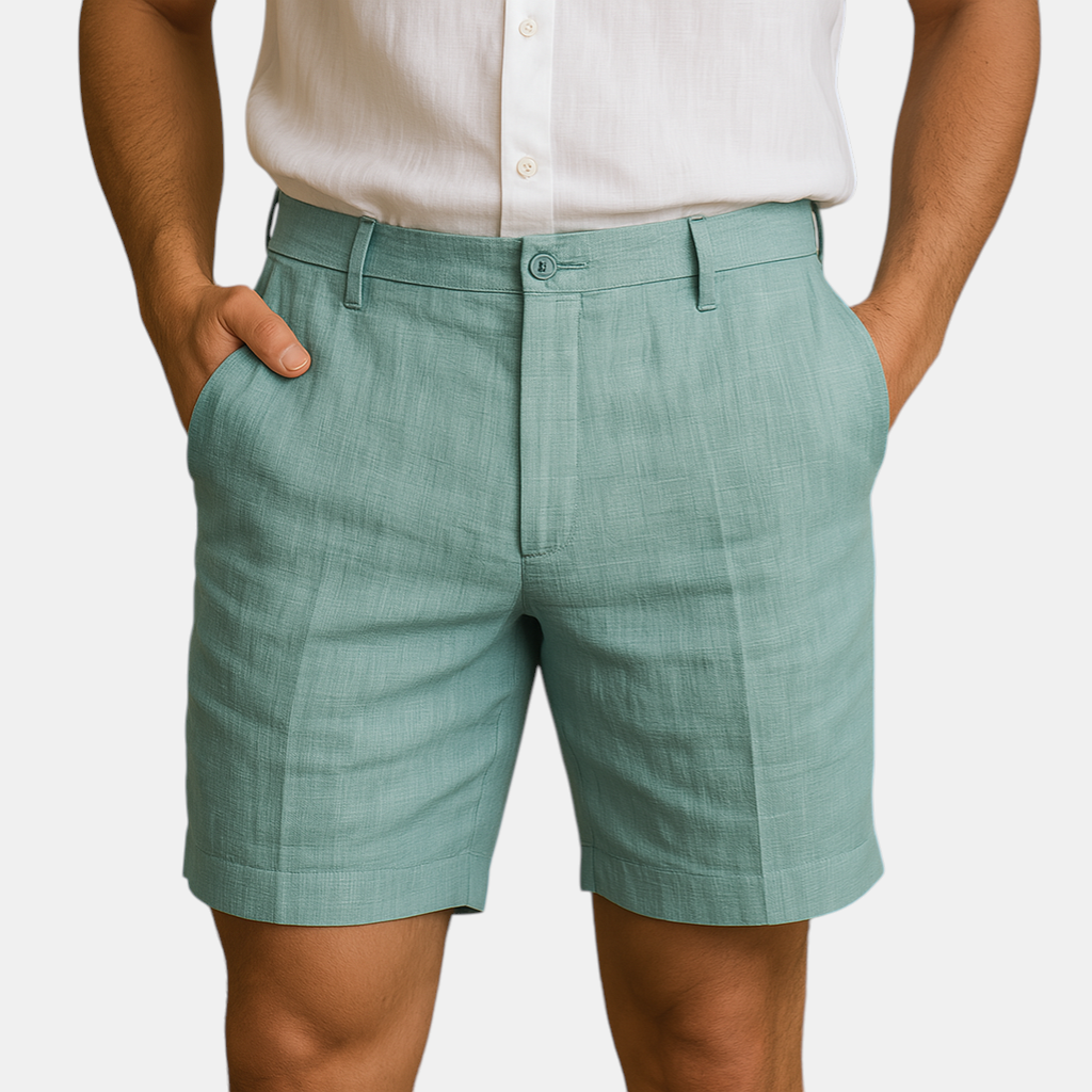Casual short voor heren met elastische taille, ademende stof en relaxte pasvorm, ideaal voor zomerse dagen en stranduitjes.