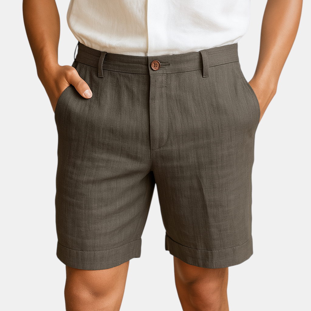 Casual short voor heren met elastische taille, ademende stof en relaxte pasvorm, ideaal voor zomerse dagen en stranduitjes.