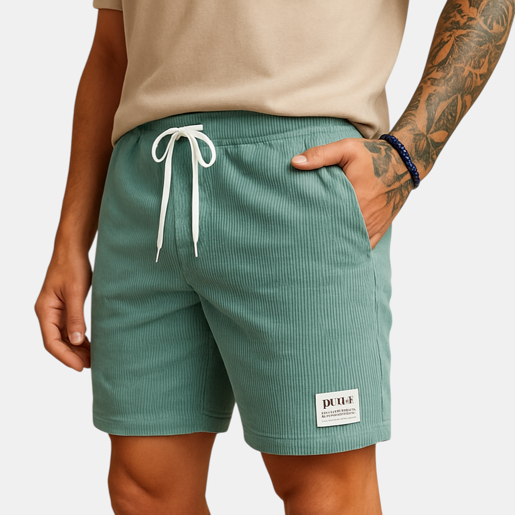 Casual short met structuur en trekkoord voor heren | Mees
