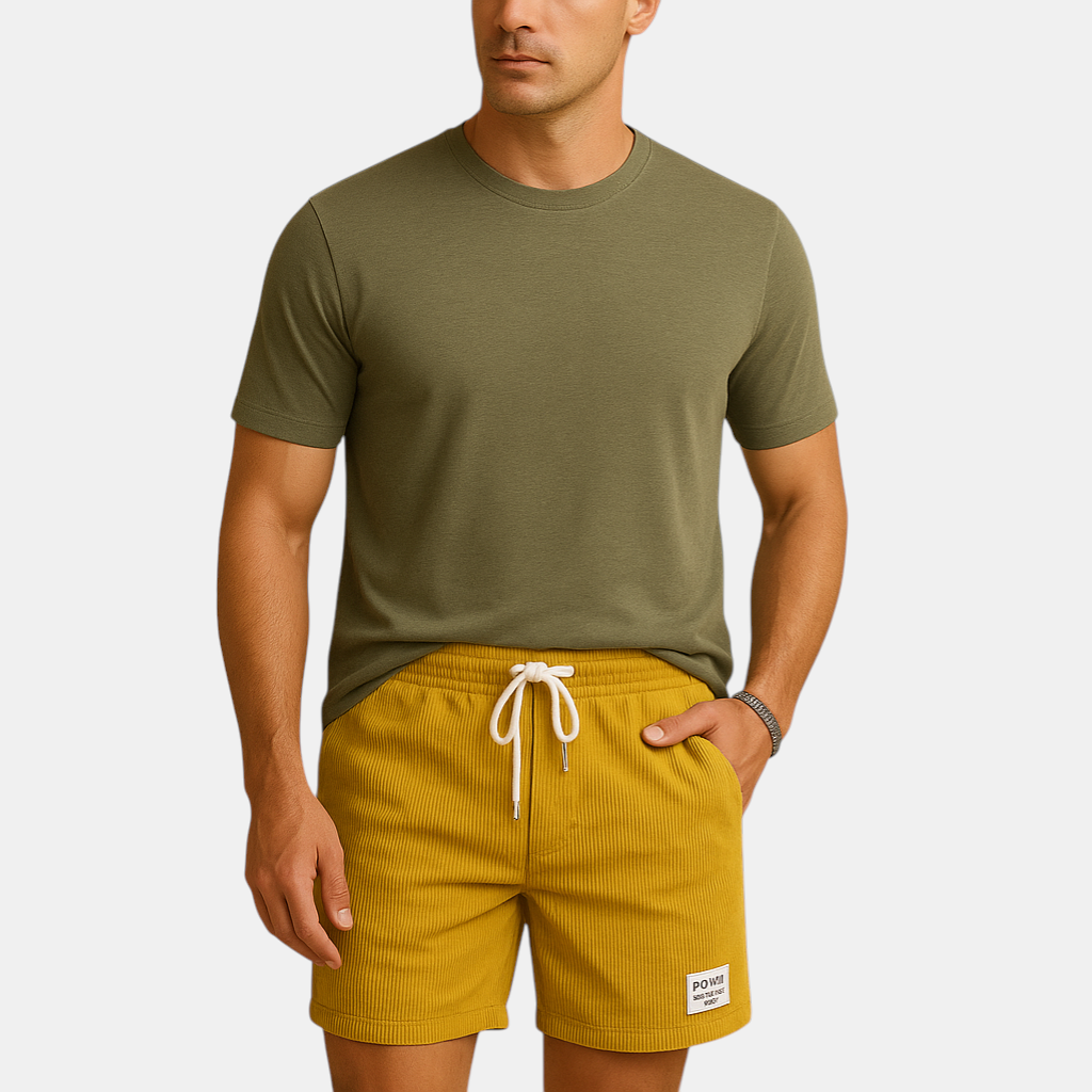Elegante Casual short met trekkoord en structuur voor heren