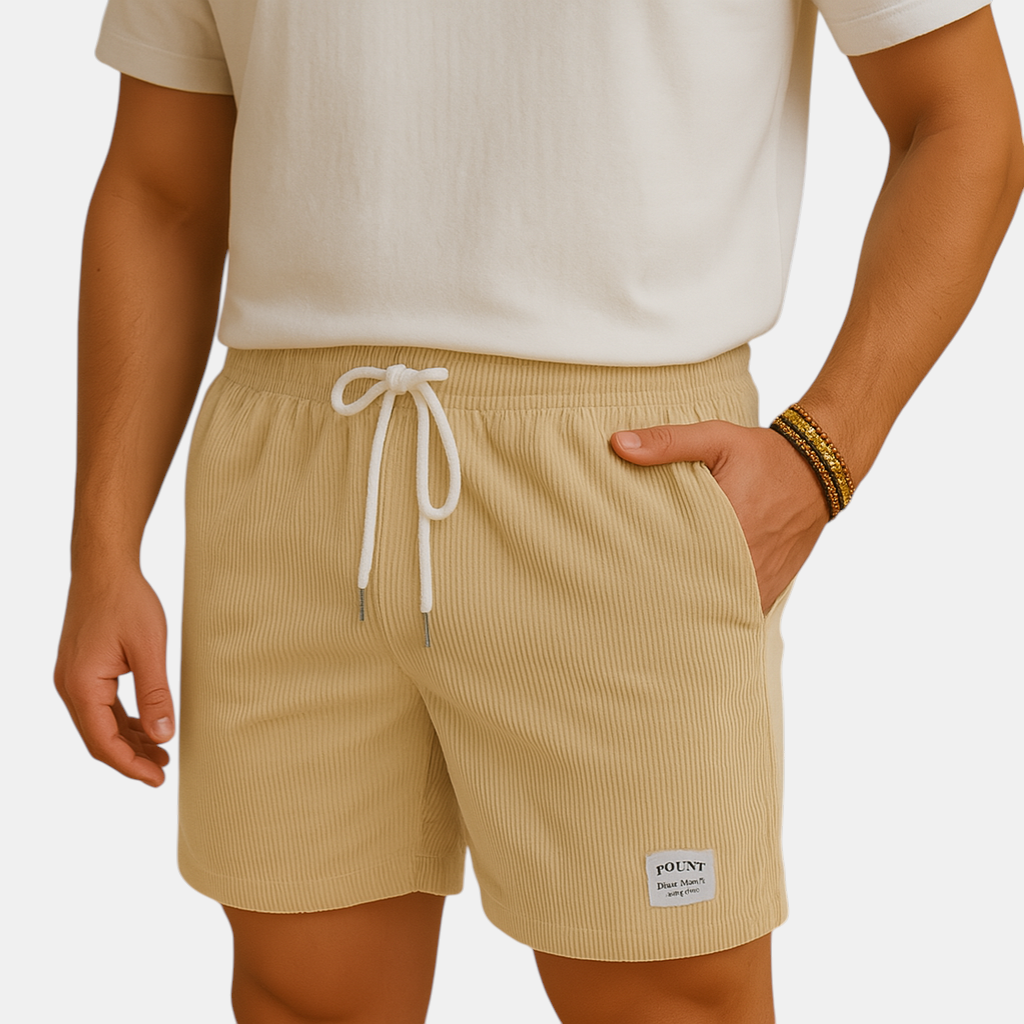 Elegante mannenshorts met trekkoord en structuur van Mees