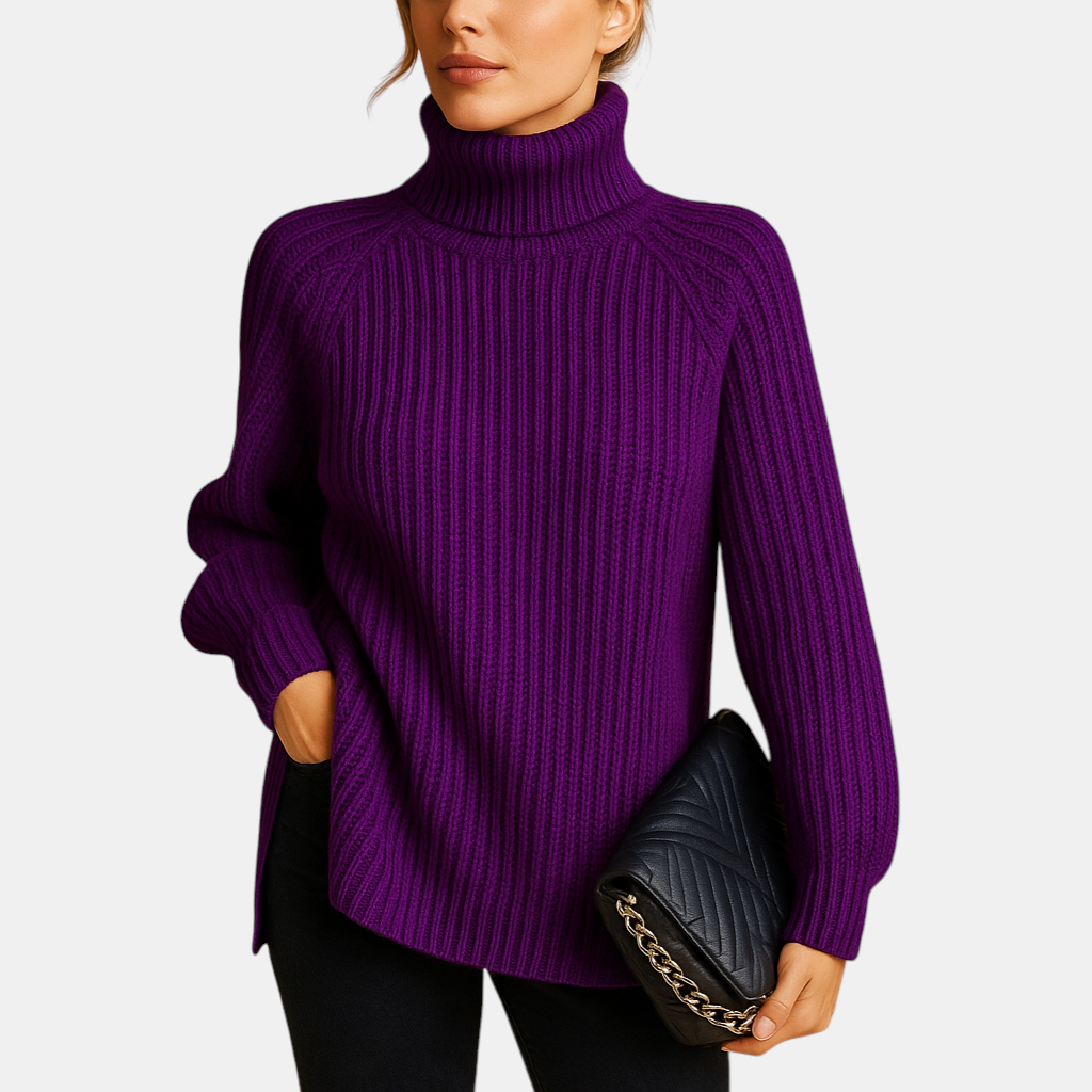 Elegante dames coltrui met warme col en zachte stof, ideaal voor herfst, winter en stijlvolle lagen