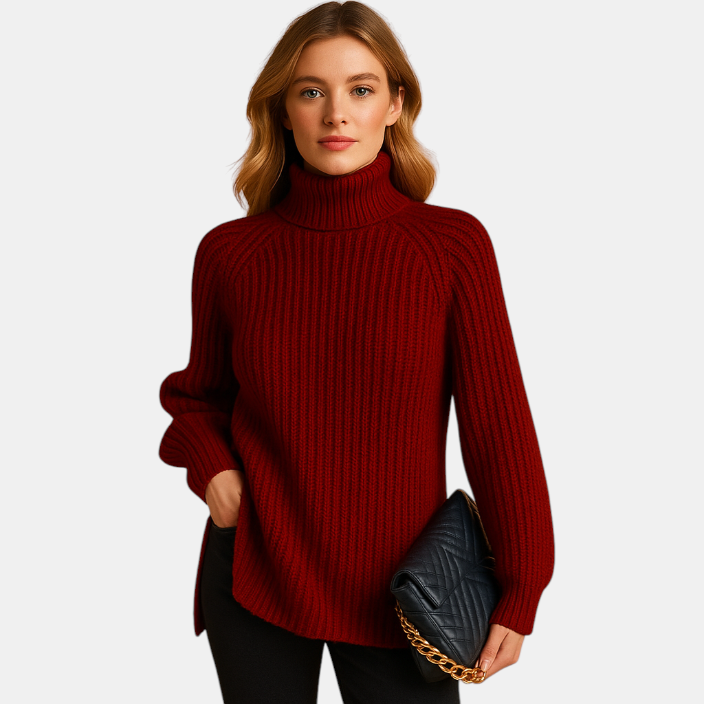 Elegante dames coltrui met warme col en zachte stof, ideaal voor herfst, winter en stijlvolle lagen