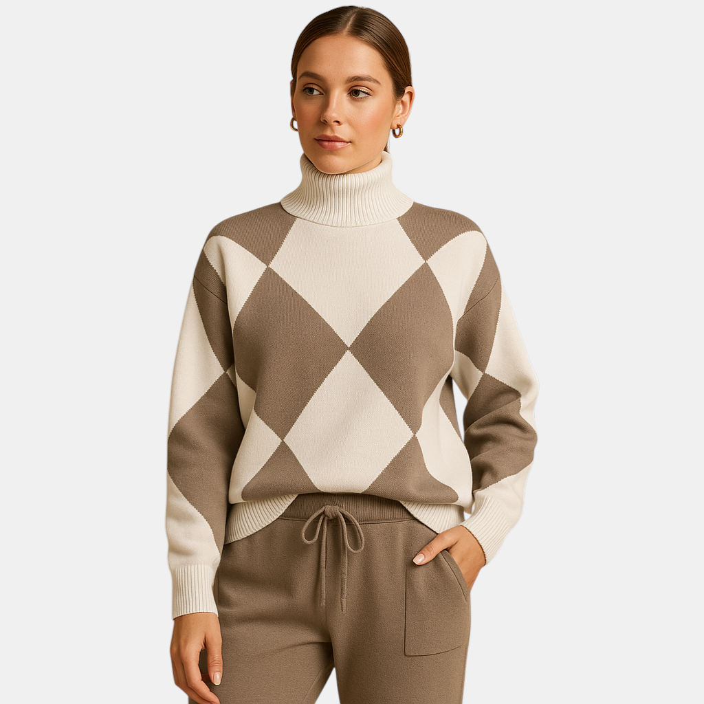 Luxueuze dames jogging set met trui voor een comfortabele en elegante uitstraling