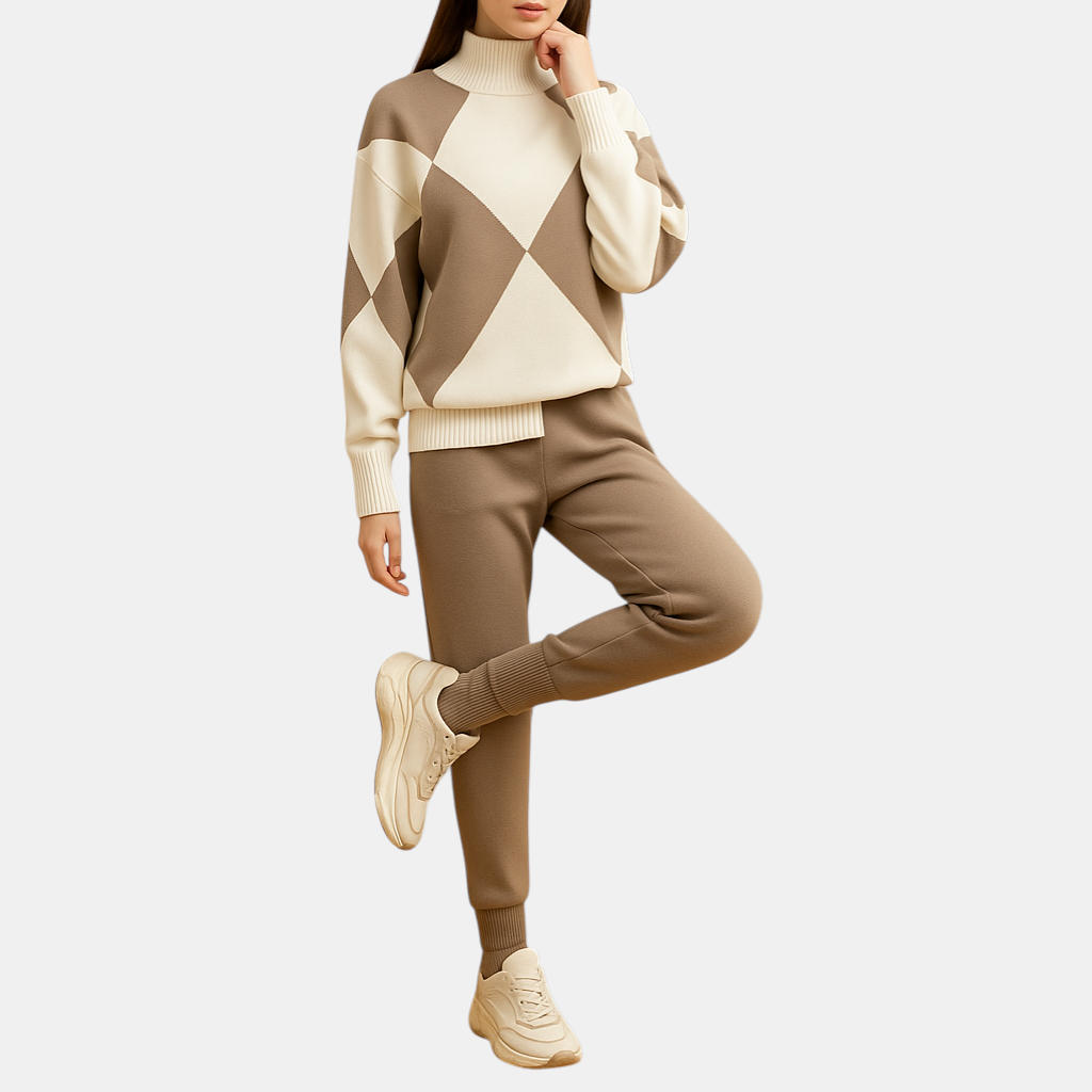 Stijlvolle en ademende dames jogging set met trui voor een hoogstaande casual outfit