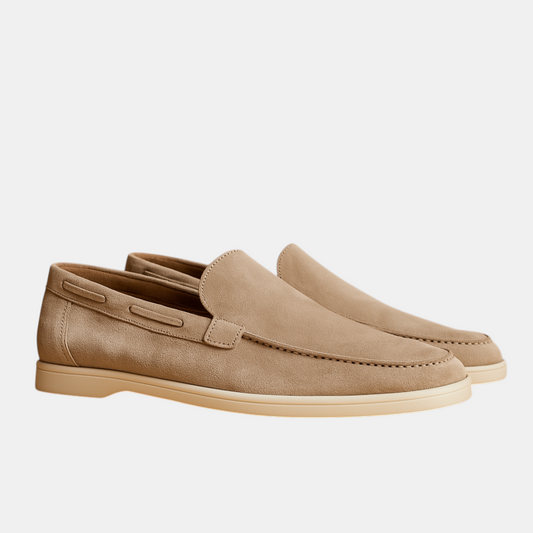 Comfortabele instapschoenen voor heren met suède-look, elastische inzetstukken en antislipzool, geschikt voor dagelijks gebruik en casual outfits.