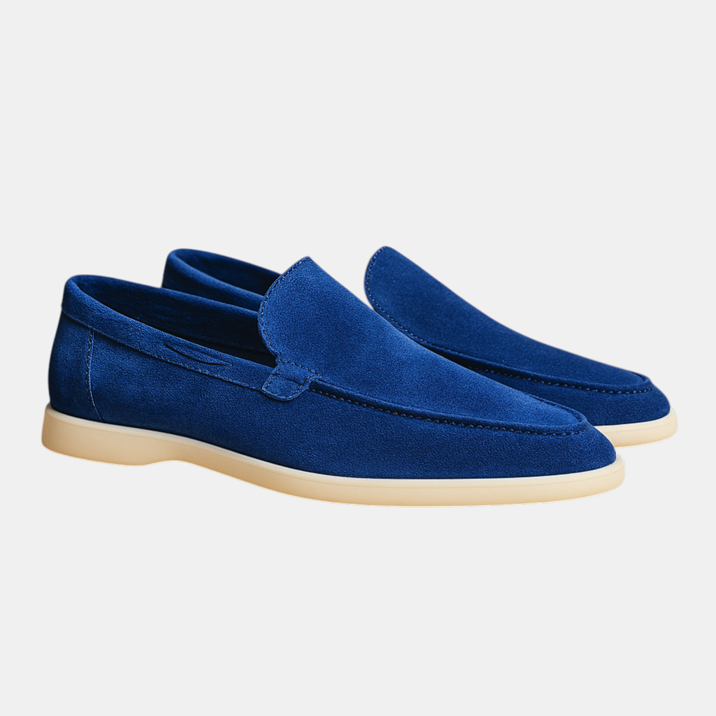 Comfortabele instapschoenen voor heren met suède-look, elastische inzetstukken en antislipzool, geschikt voor dagelijks gebruik en casual outfits.