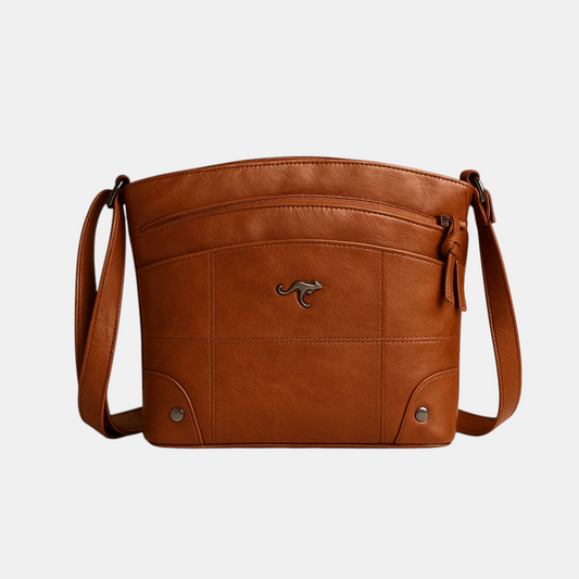 Luxueuze schoudertas voor dames met effen kleur en elegante afwerking.