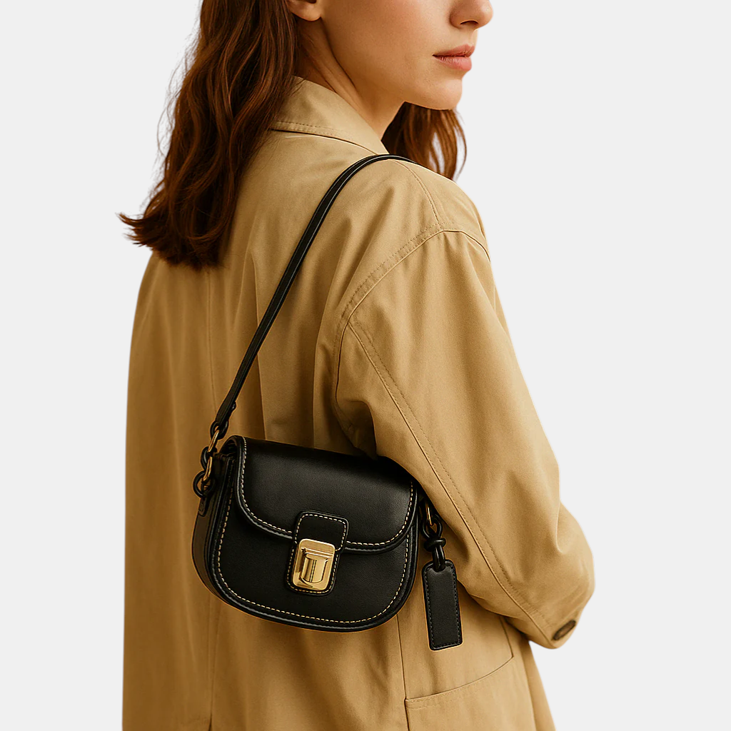 Crossbodytas voor dames met tijdloos ontwerp, klepsluiting en verfijnd interieur, geschikt voor dagelijks gebruik of avondgelegenheden.
