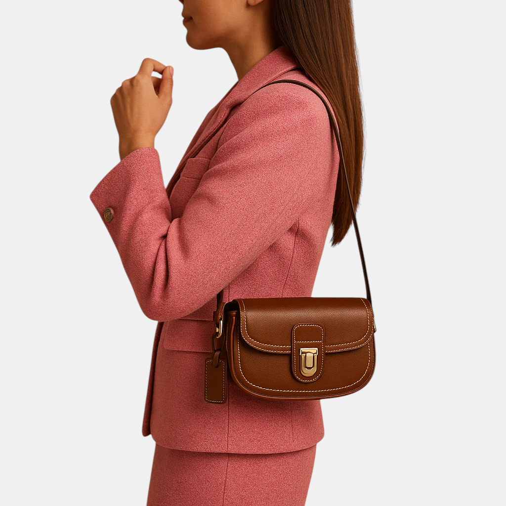 Crossbodytas voor dames met tijdloos ontwerp, klepsluiting en verfijnd interieur, geschikt voor dagelijks gebruik of avondgelegenheden.