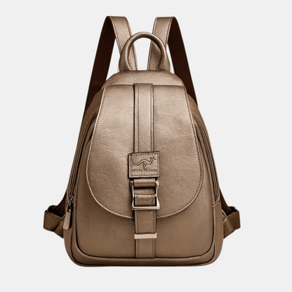 Elegante dames rugzak met minimalistisch design en stevig model, ideaal voor dagelijks gebruik, werk en reizen.