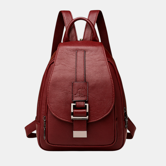 Elegante dames rugzak met minimalistisch design en stevig model, ideaal voor dagelijks gebruik, werk en reizen.