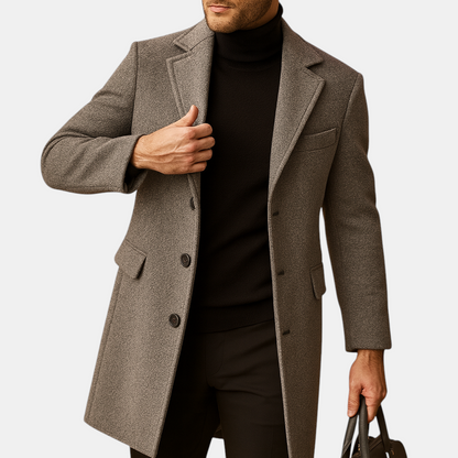Formele warme mantel voor heren met elegante pasvorm, warmte-isolatie en veelzijdige stijl, ideaal voor werk, vrije tijd en koude dagen.