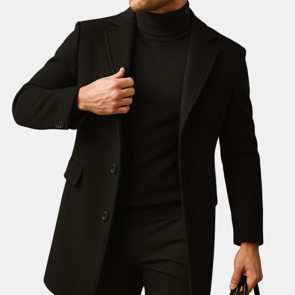 Formele warme mantel voor heren met elegante pasvorm, warmte-isolatie en veelzijdige stijl, ideaal voor werk, vrije tijd en koude dagen.