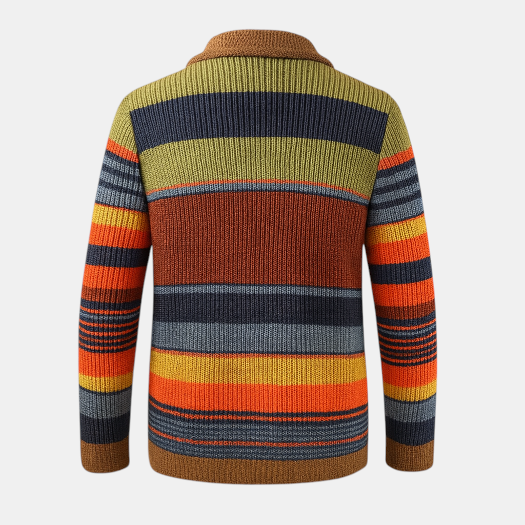 Gebreid vintage heren vest met knopen, grof gebreid en comfortabel. Ideaal voor casual en formele looks in de herfst en winter.