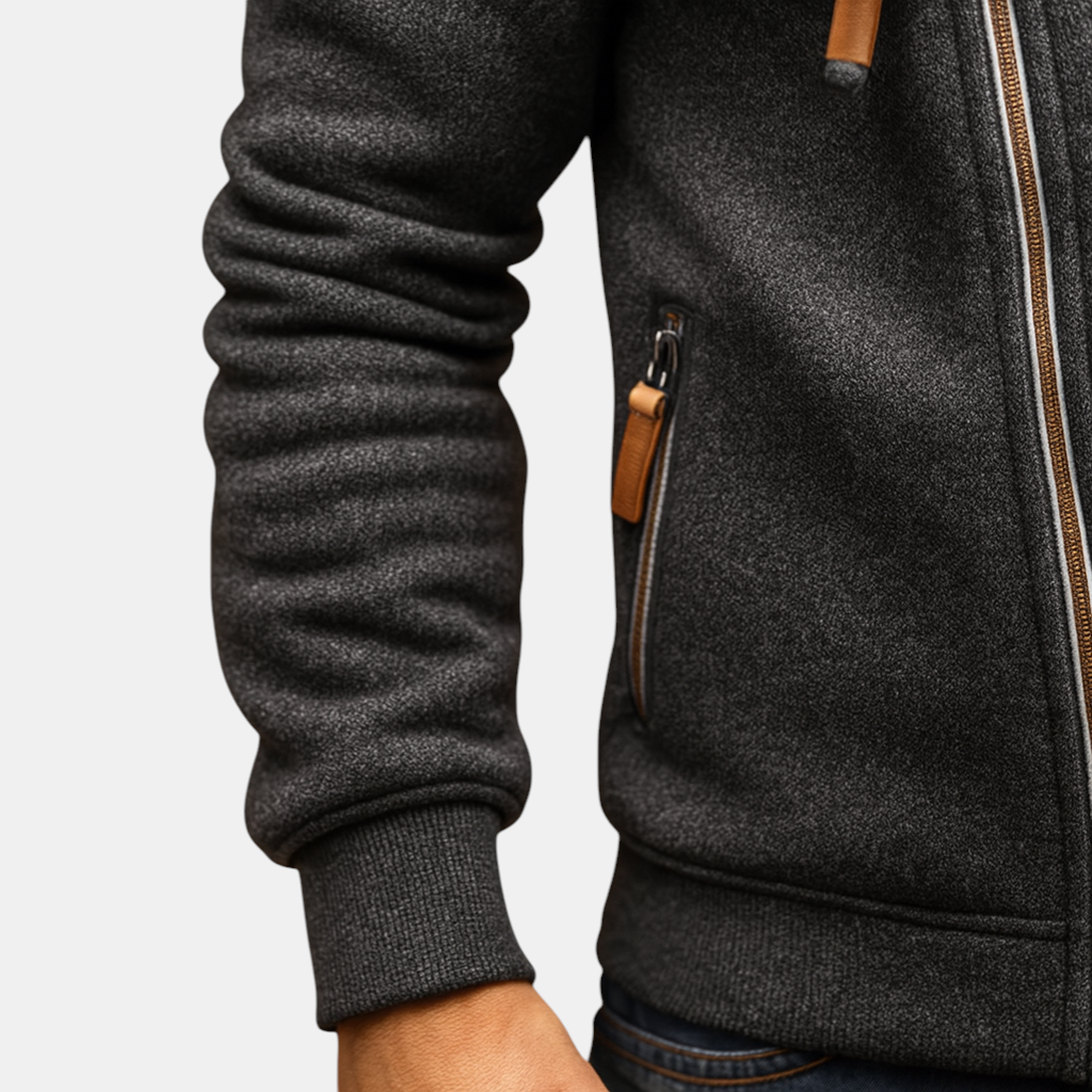 Heren vest met capuchon en praktische zakken, ideaal voor casual en semi-formele looks tijdens de herfst en winter.