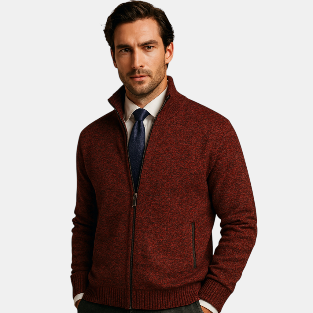 Heren vest met rits in een moderne en comfortabele stijl, ideaal voor casual en sportieve outfits tijdens de herfst en winter.
