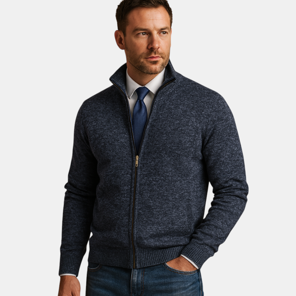 Heren vest met rits in een moderne en comfortabele stijl, ideaal voor casual en sportieve outfits tijdens de herfst en winter.