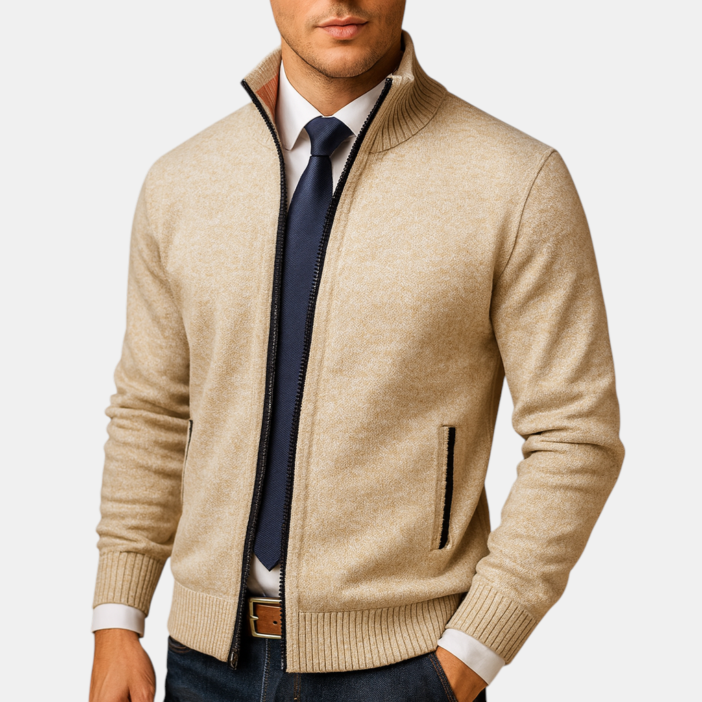 Heren vest met rits in een moderne en comfortabele stijl, ideaal voor casual en sportieve outfits tijdens de herfst en winter.