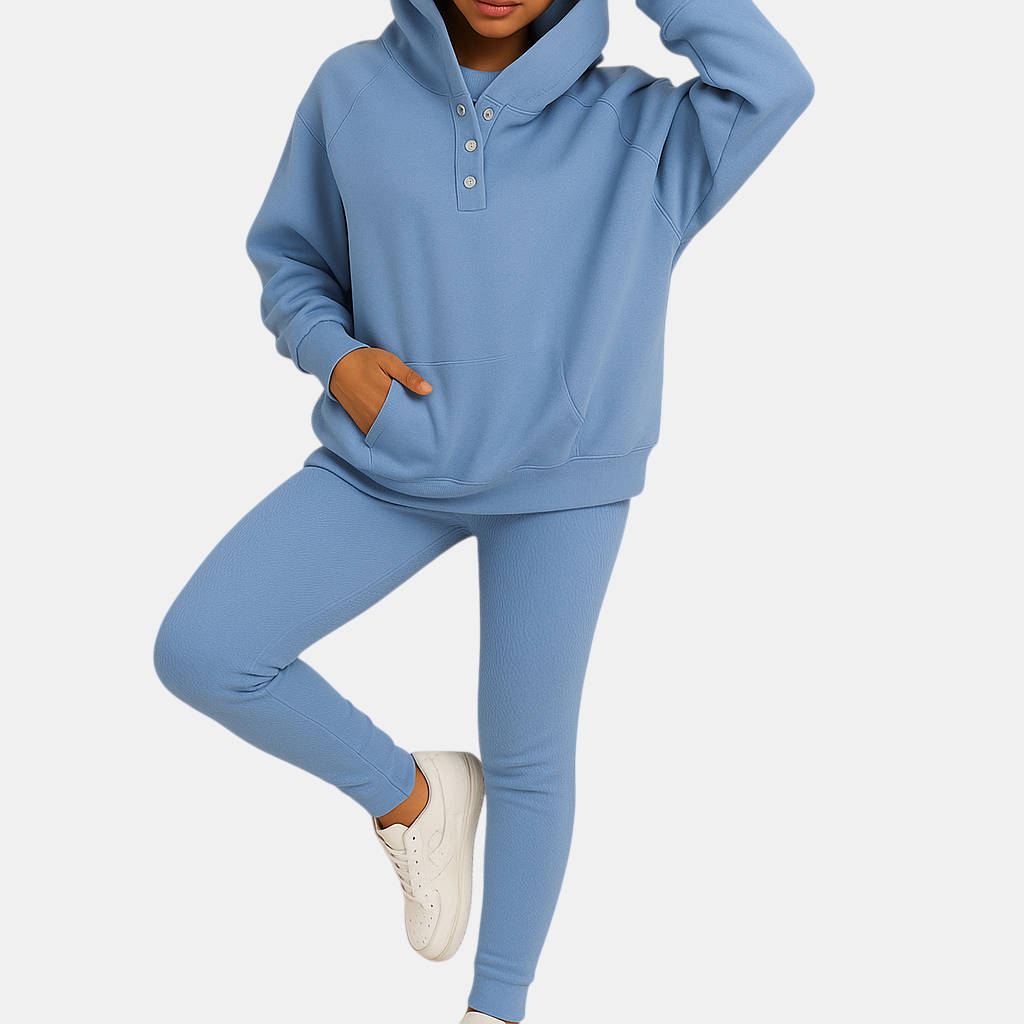 Luxurious ultra soft jogger set for women, perfect for lounging or running errands during fall and winter