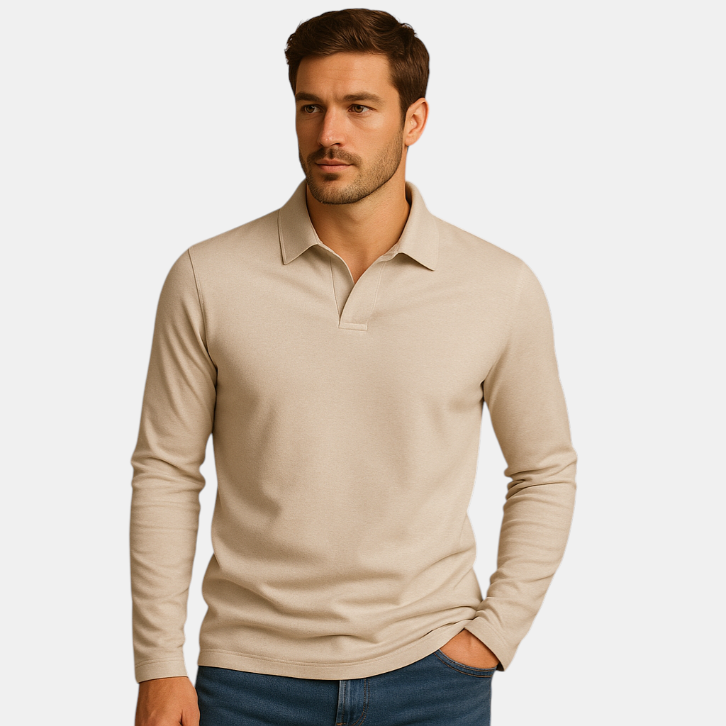 Klassiek ontworpen heren poloshirt van katoen, geschikt voor casual en semi-formele gelegenheden.